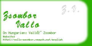 zsombor vallo business card